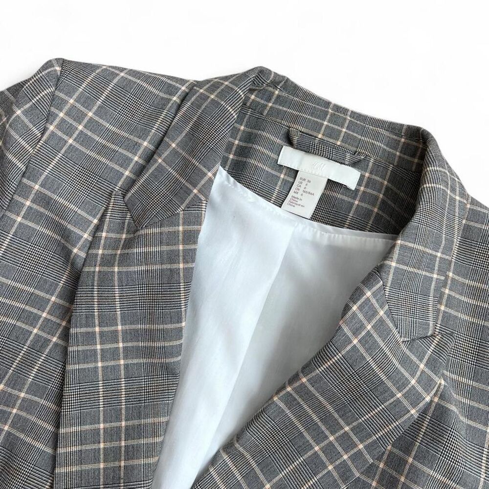 Preppy Plaid Double Breasted Blazer Women's Size 6 - Picture 4 of 8